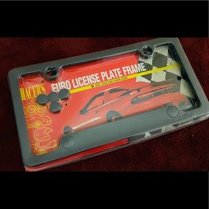 All black car license plate.